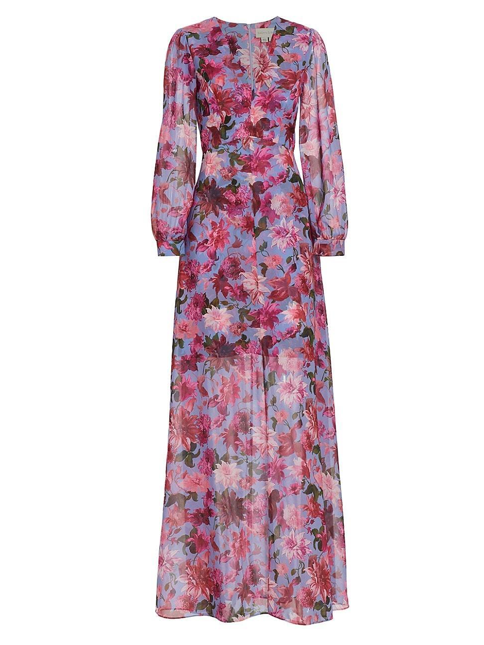 Womens Penny Floral Chiffon Gown Product Image