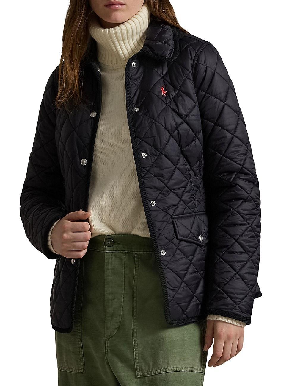 Womens Quilted Snap-Front Jacket Product Image