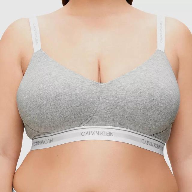 Plus Size Calvin Klein Archive Logo Lightly Lined Bralette QF5951, Womens Product Image