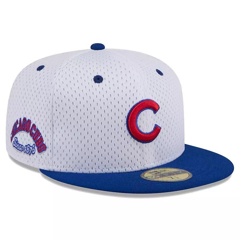 Mens New Era Chicago Cubs Throwback Mesh 59FIFTY Fitted Hat Product Image