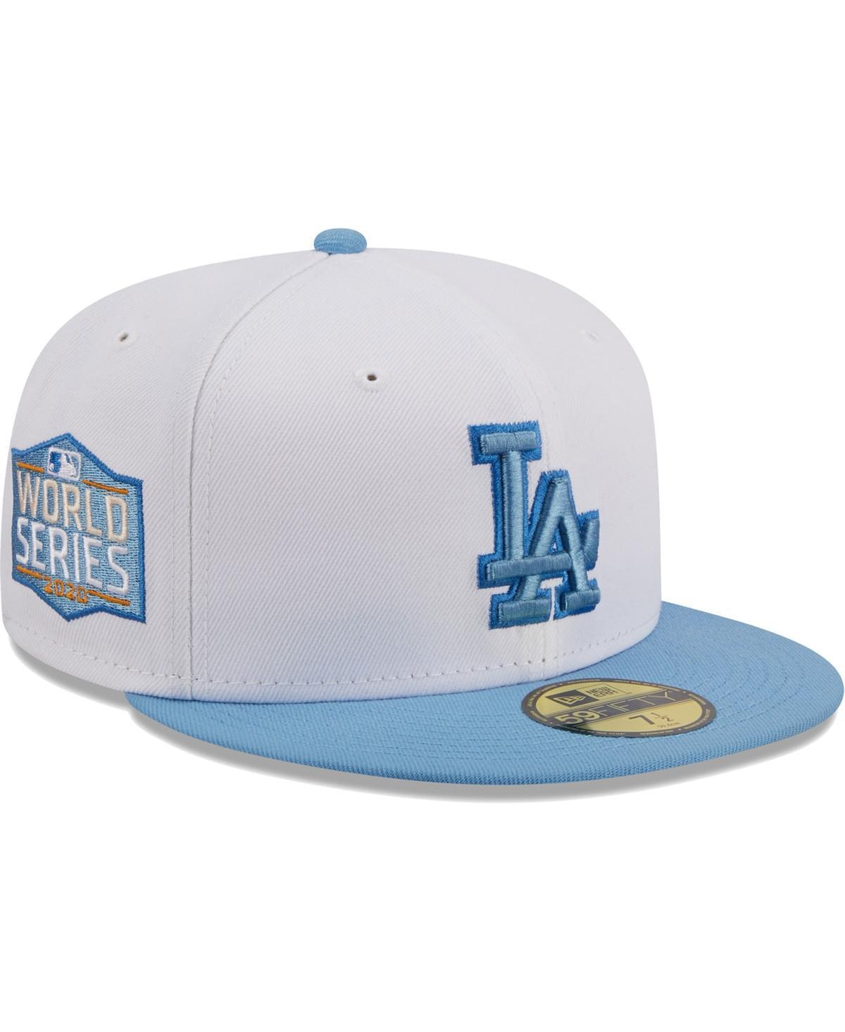 Mens New Era White Los Angeles Dodgers Sky 59FIFTY Fitted Hat Product Image