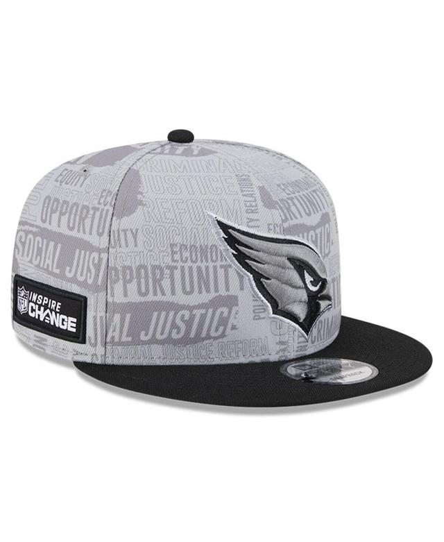 Mens New Era Gray Arizona Cardinals 2023 Inspire Change 9FIFTY Snapback Hat - Gray Product Image