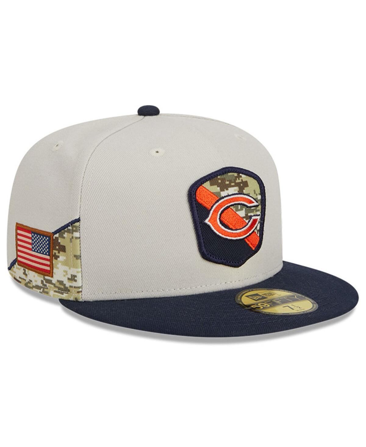 Mens New Era Stone/Navy Chicago Bears 2023 Salute To Service 59FIFTY Fitted Hat Product Image