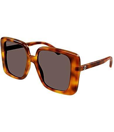 Gucci Womens GG1314S 55mm Havana Butterfly Sunglasses Product Image