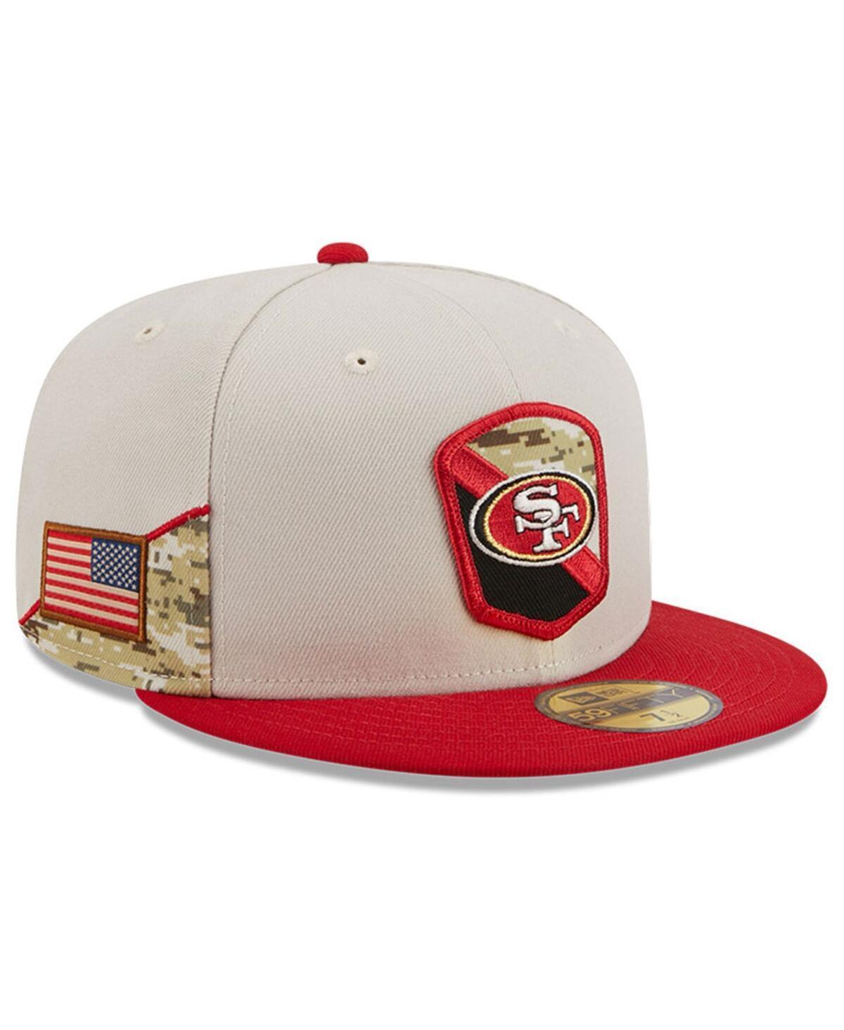 Mens New Era  Stone/Scarlet San Francisco 49ers 2023 Salute To Service 59FIFTY Fitted Hat Product Image