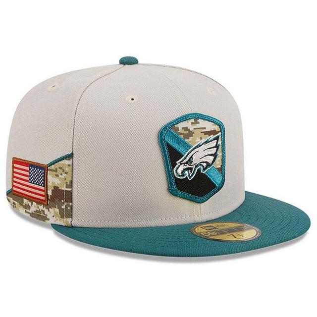 Mens New Era  Stone/Midnight Green Philadelphia Eagles 2023 Salute To Service 59FIFTY Fitted Hat Product Image