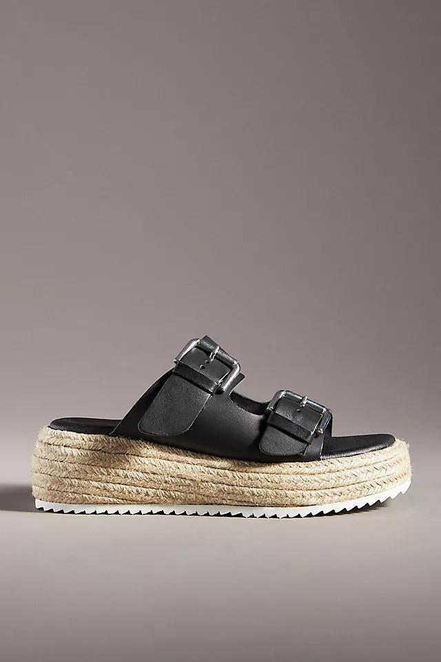 By Anthropologie Double Buckle Platform Sandals Product Image