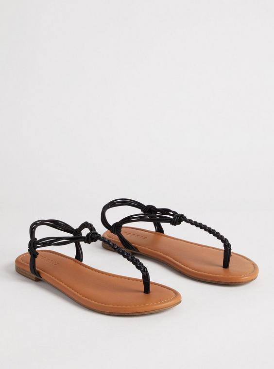 Braided T Strap Sandal (WW) Product Image