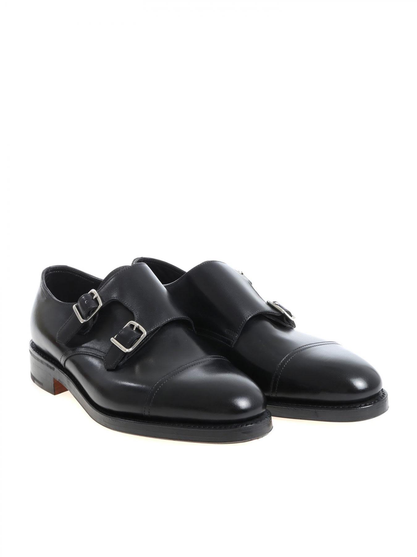 JOHN LOBB Classic Black Leather Moccasins For Men In R Black Product Image