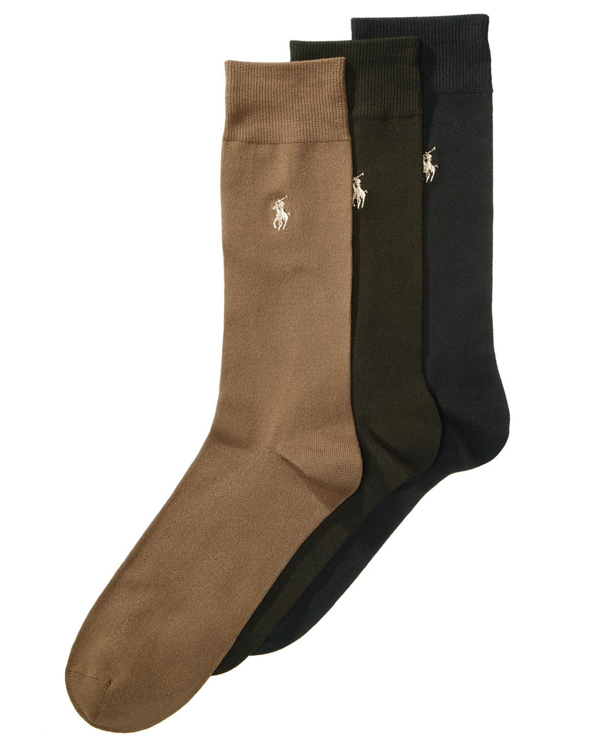 Polo Ralph Lauren Mens 3-Pk. Extended Size Supersoft Dress Socks Product Image