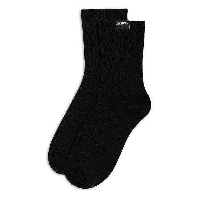 Unisex LECHERY Classic Cotton Blend Woven Tab Crew Socks, Womens Product Image