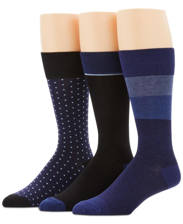 Perry Ellis 3-Pk. Mens Colorblocked Striped Socks Product Image