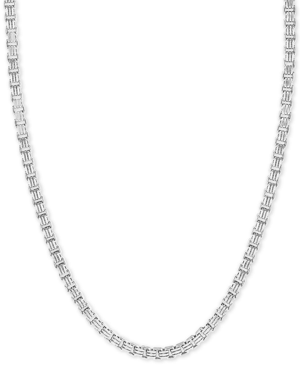 Effy Mens Box Link 22 Chain Necklace in Sterling Silver Product Image