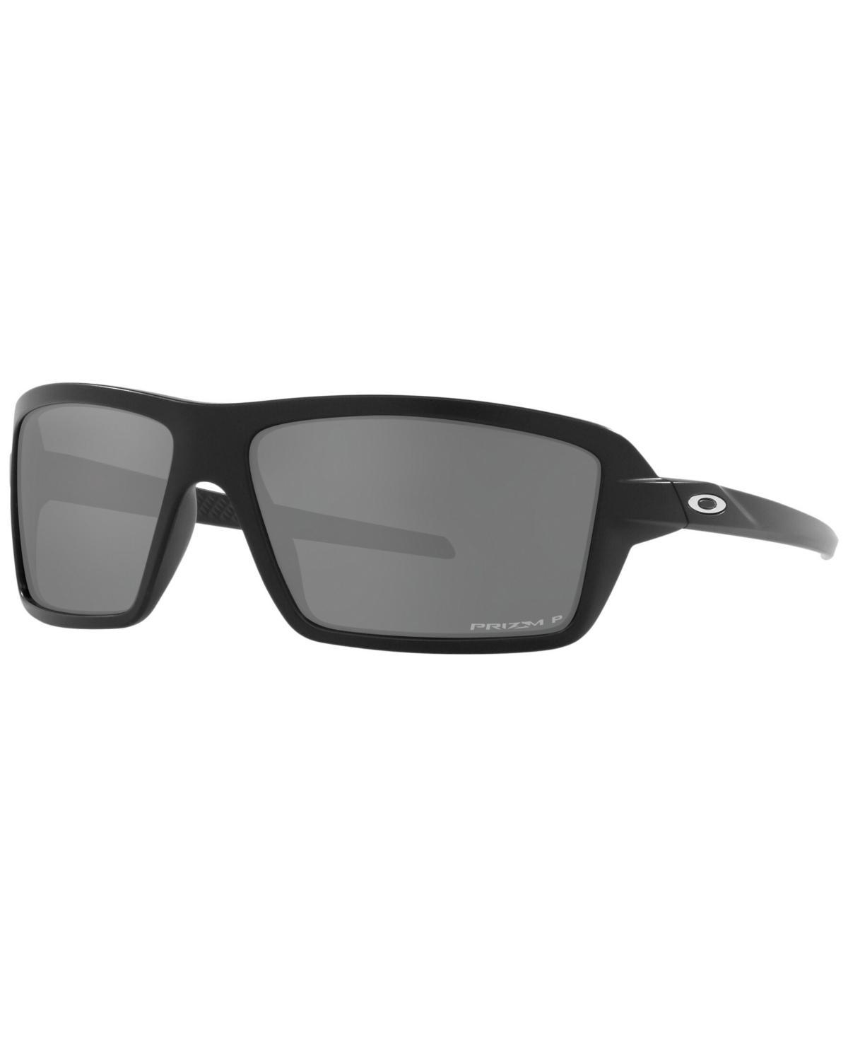 Oakley Cables 63mm Prizm Polarized Oversize Rectangular Sunglasses Product Image