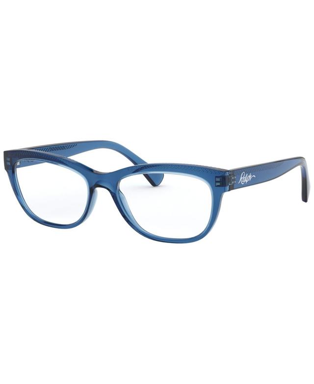 Ralph by Ralph Lauren RA7113 Womens Pillow Eyeglasses - Shiny Transparent Blue Product Image