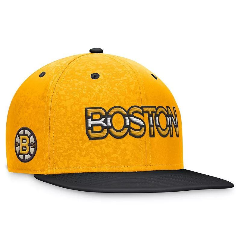 Mens Fanatics Gold Boston Bruins Authentic Pro Snapback Hat - Gold Product Image