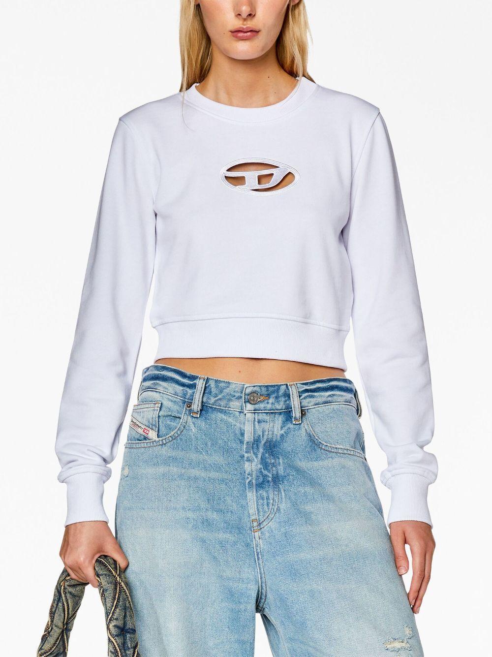 F-Slimmy-Od cut-out cropped sweatshirt Product Image