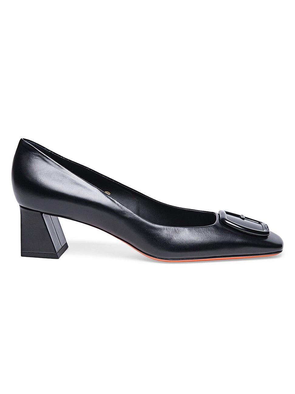 Santoni Womens Hasmig Tonal Buckle Leather Pump product image