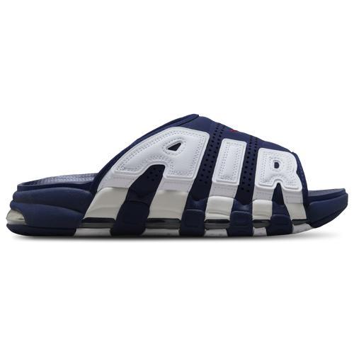 Nike Mens Air More Uptempo Slide - Shoes Midnight Navy/University Red/White Product Image