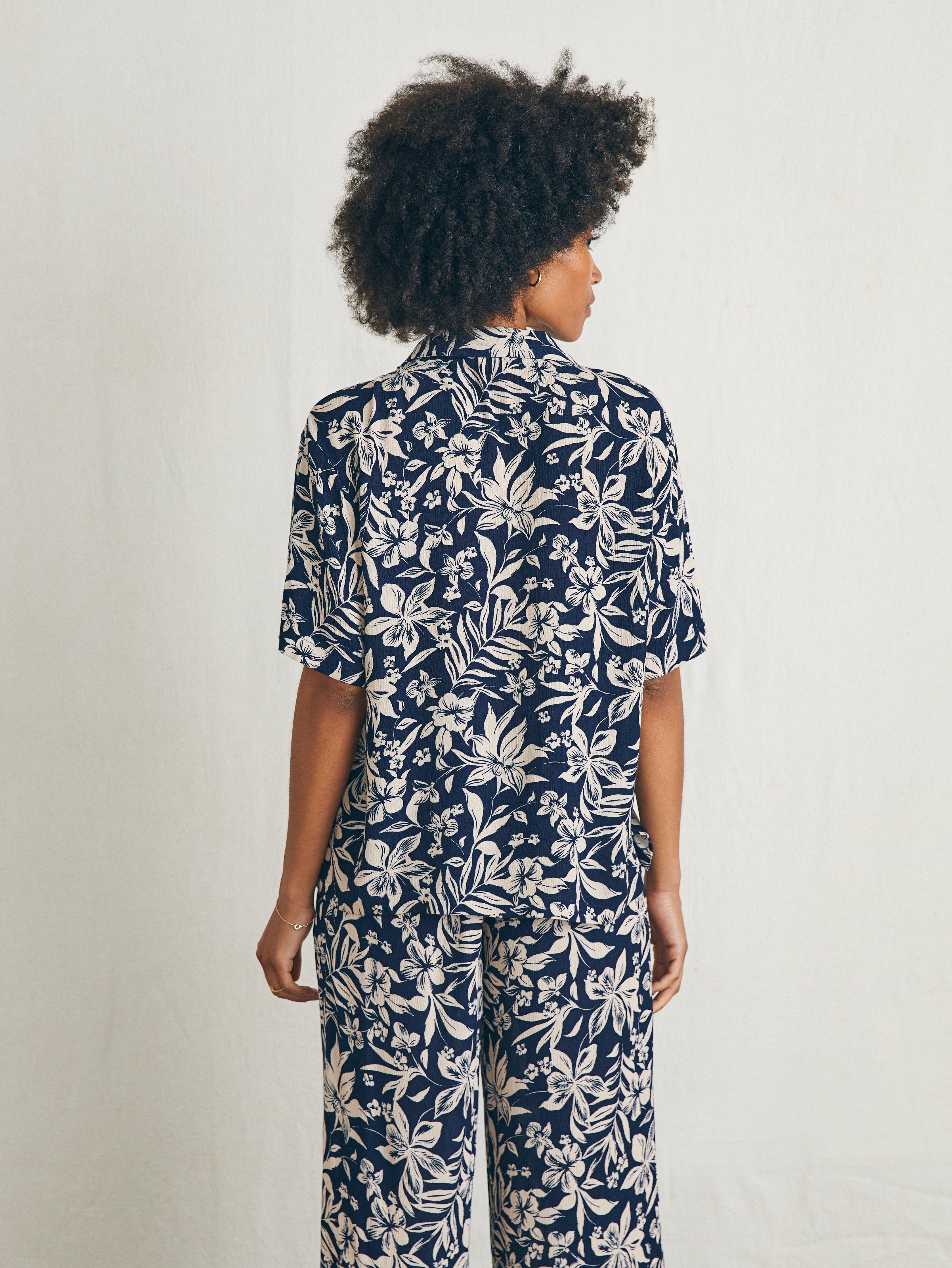 Cabana Camp Shirt - Navy Canopy Floral Female Product Image