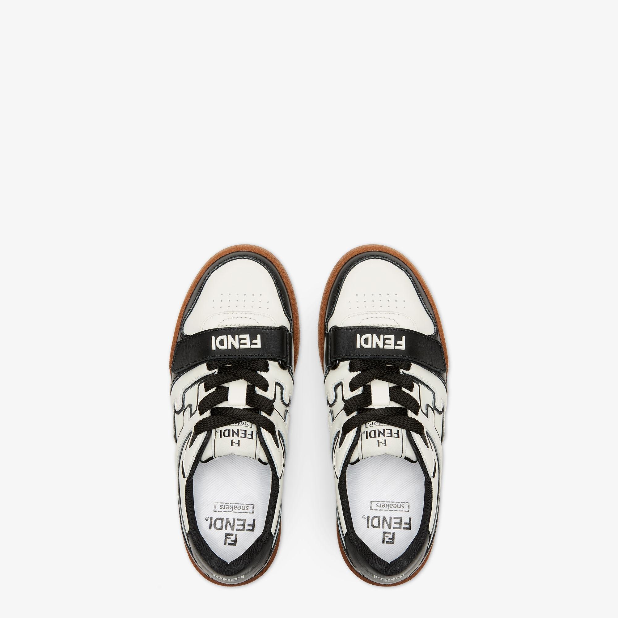 Fendi MatchBlack leather low-tops product image