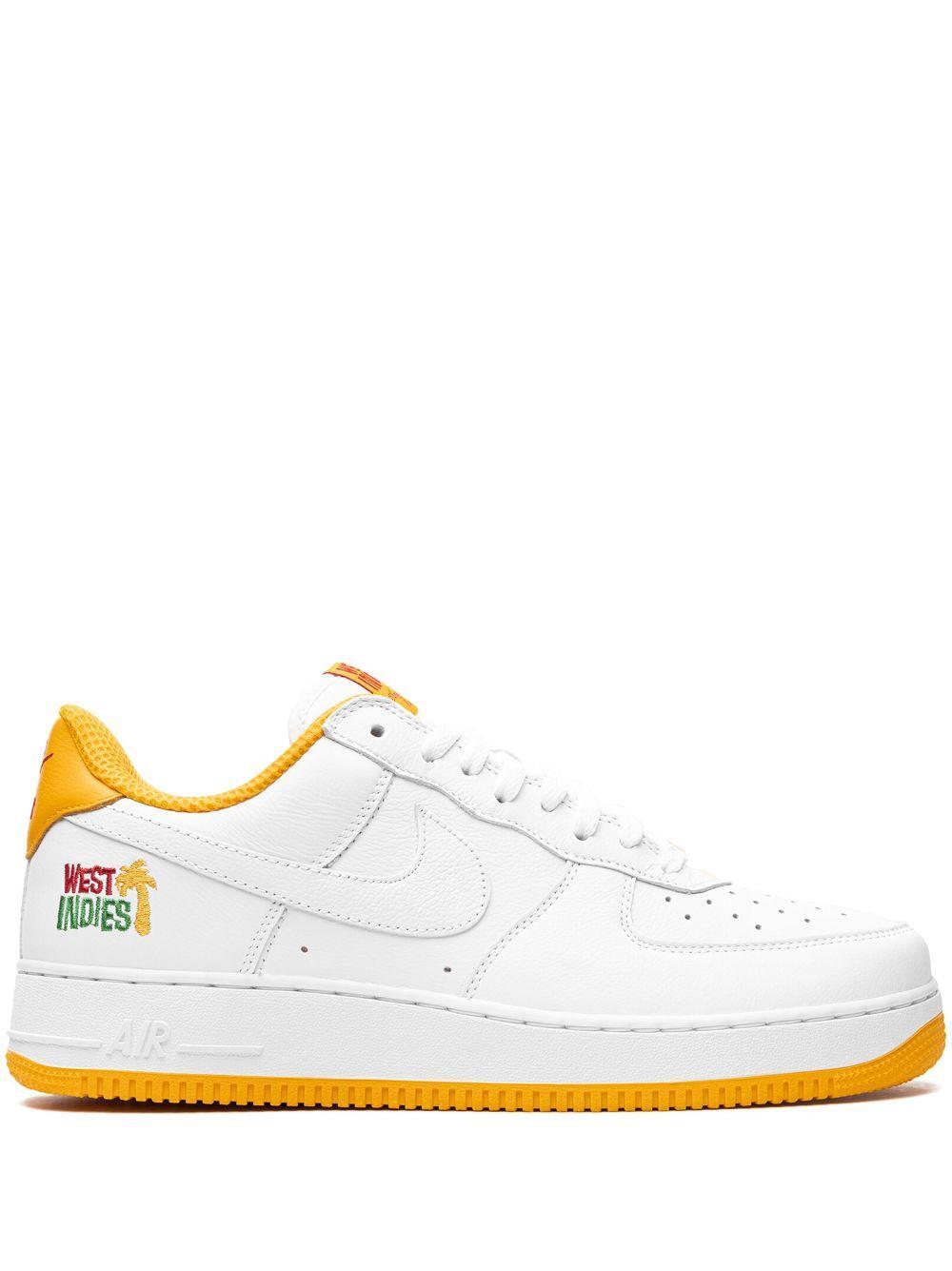 NIKE Air Force 1 Leather Sneakers In White Product Image