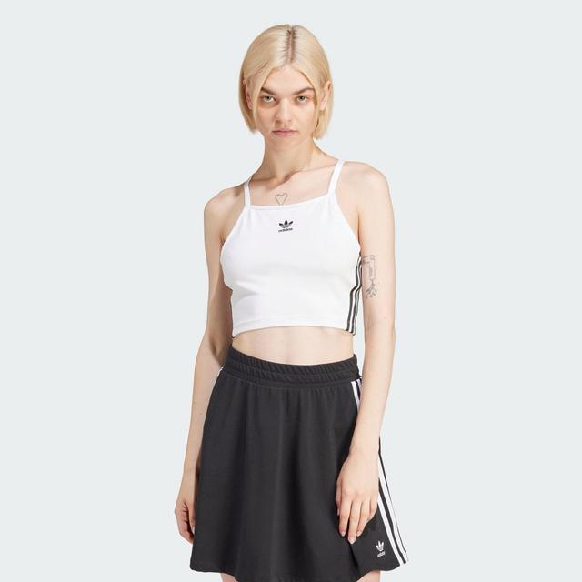 adidas Adicolor 3-Stripes Crop Top White S Womens Product Image