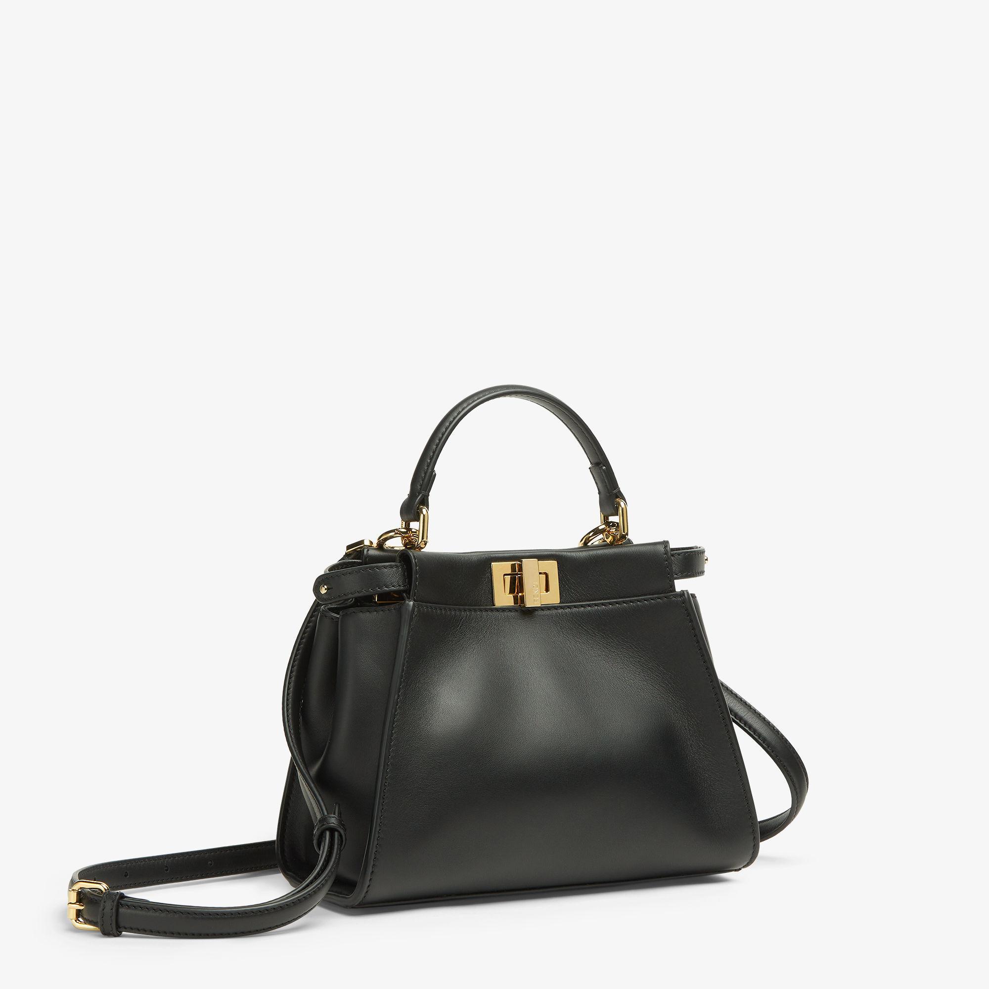 Peekaboo MiniLunar New Year black leather bag Product Image