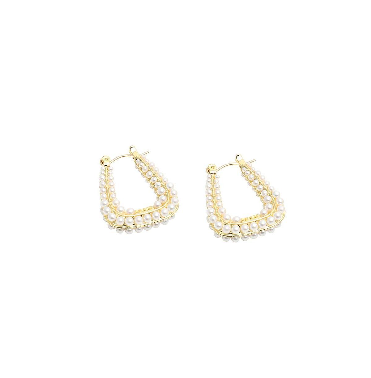 Sohi Womens Studded Hoop Earrings Product Image