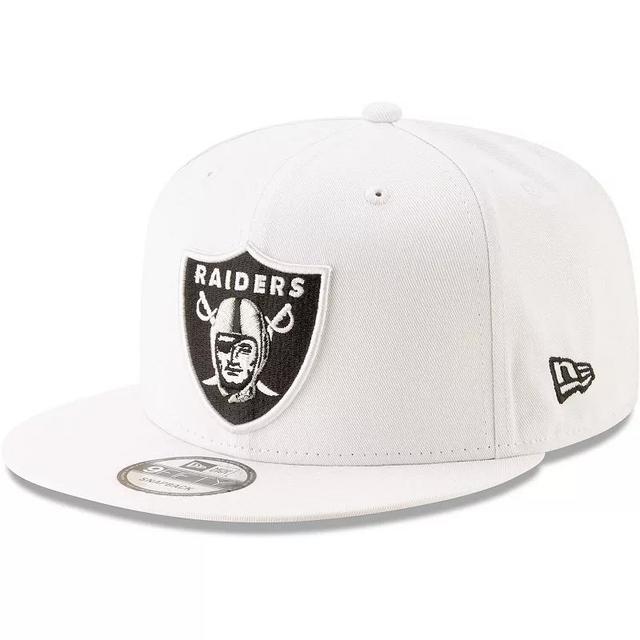 Mens New Era /Black Las Vegas Raiders Basic 9FIFTY Adjustable Snapback Hat Product Image