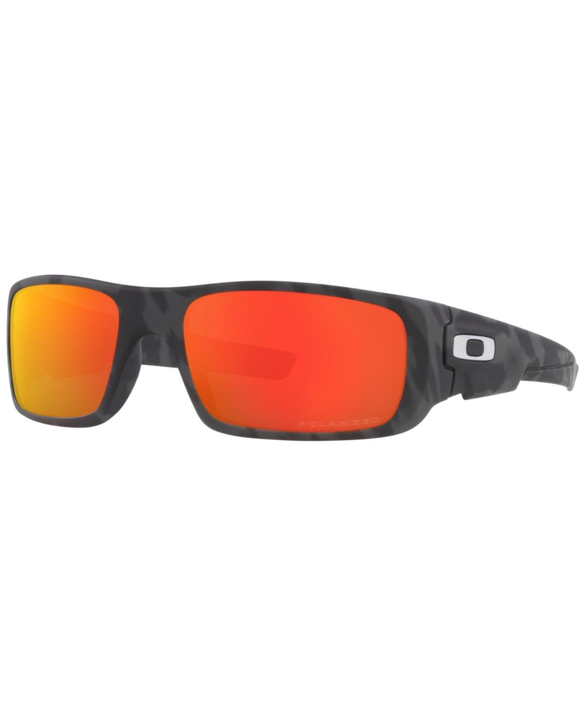 Oakley Mens Rectangle Sunglasses, OO9239 60 Crankshaft - Matte Black Camo Product Image