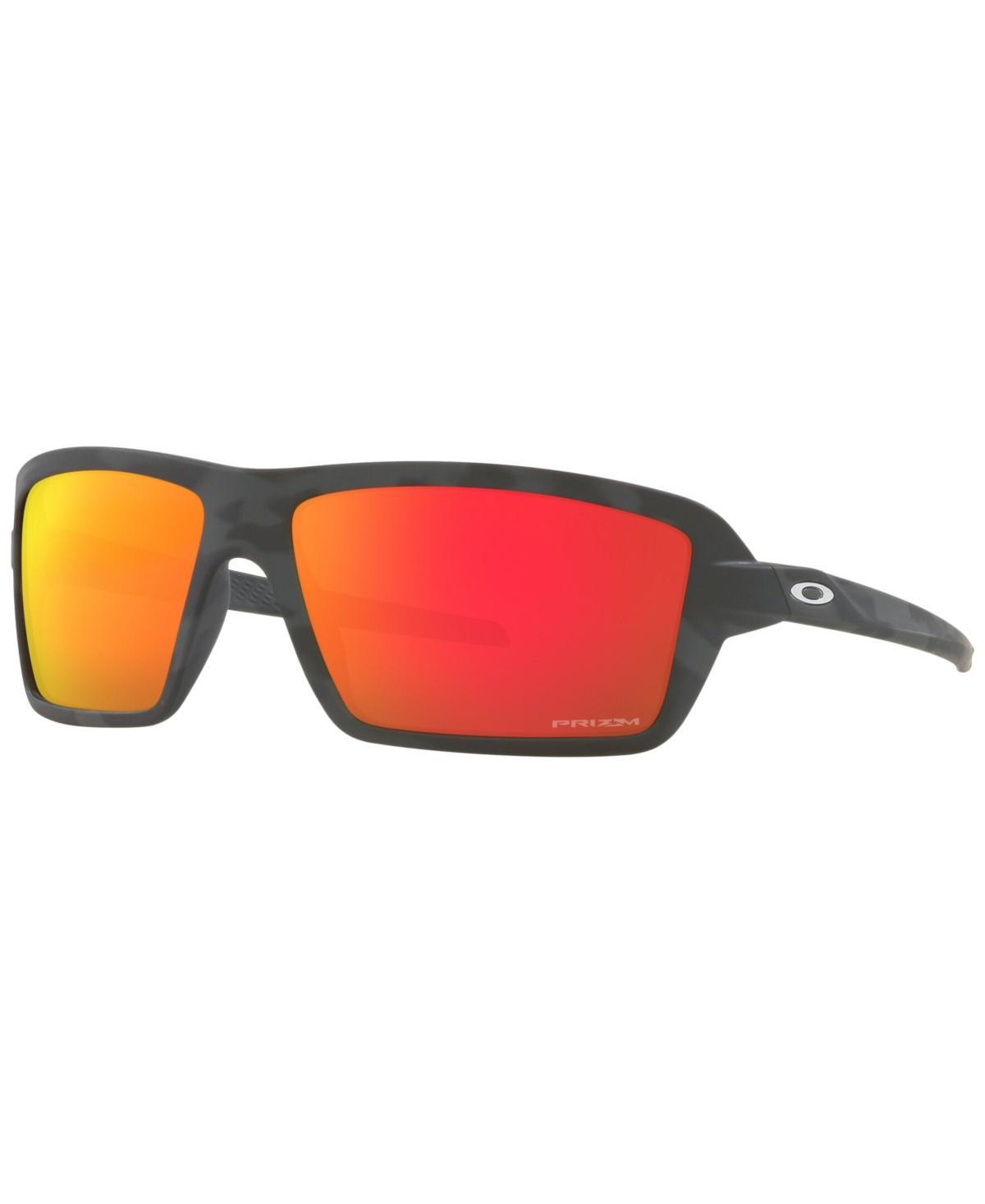 Oakley 63mm Oversize Polarized Rectangular Sunglasses Product Image