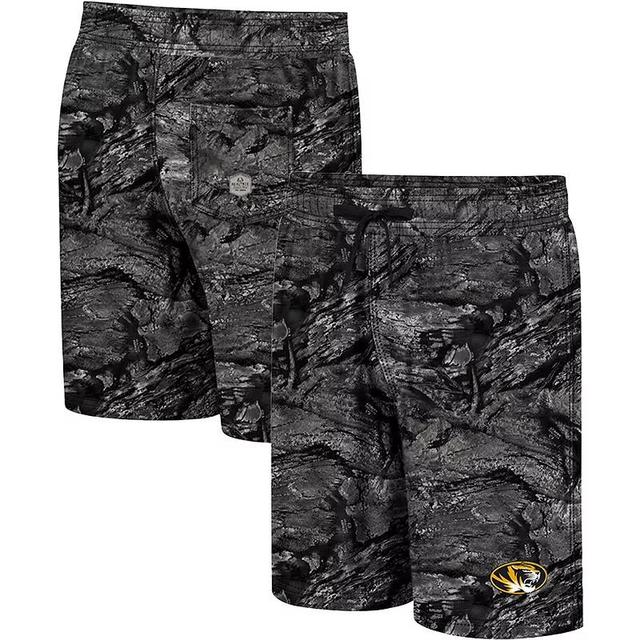 Mens Colosseum Charcoal ECU Pirates Realtree Aspect Ohana Swim Shorts Grey Product Image