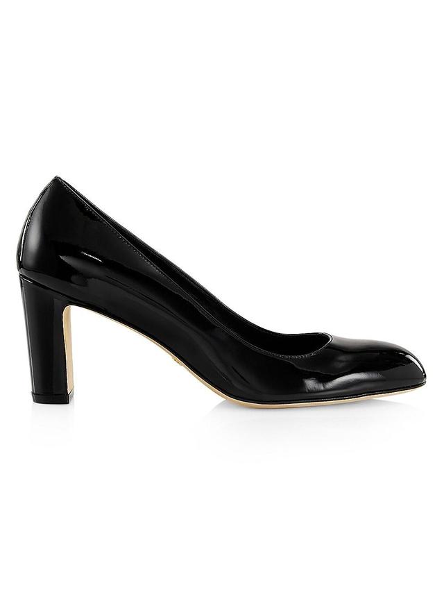 Vida Leather Block-Heel Pumps Product Image