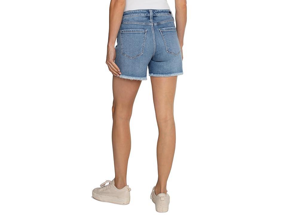 Liverpool Los Angeles Vickie Frayed Denim Shorts Product Image