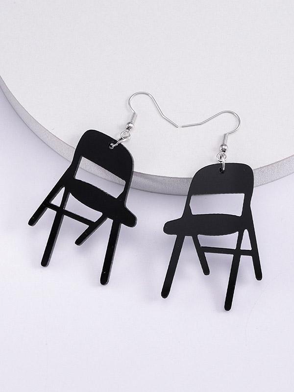 Geometric Solid Color Drop Earrings Product Image