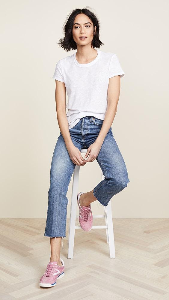 James Perse Sheer Slub Crew Neck Tee | Shopbop Product Image