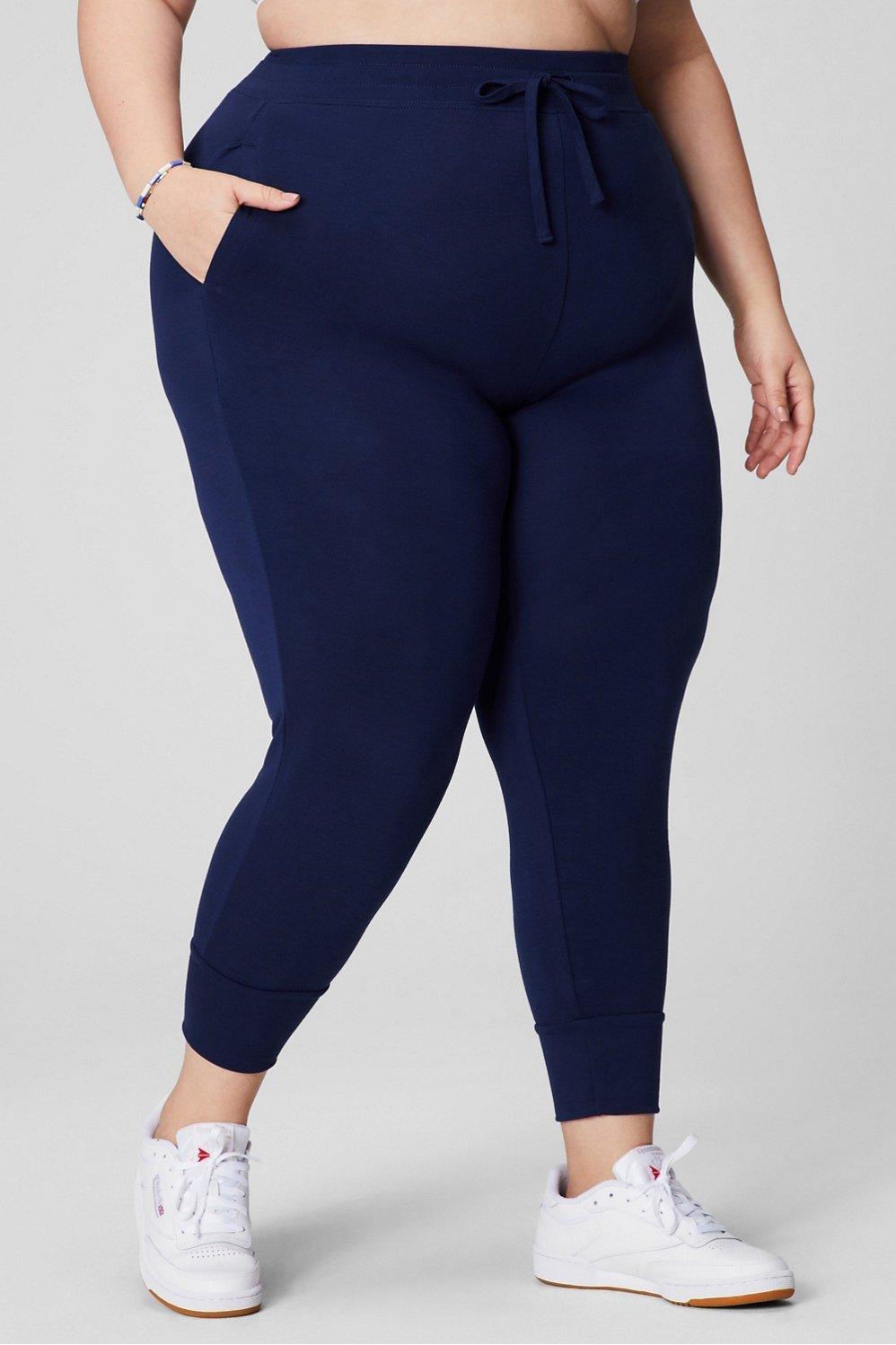 Fabletics Luxe Terry Jogger Womens blue plus Size 4X Product Image