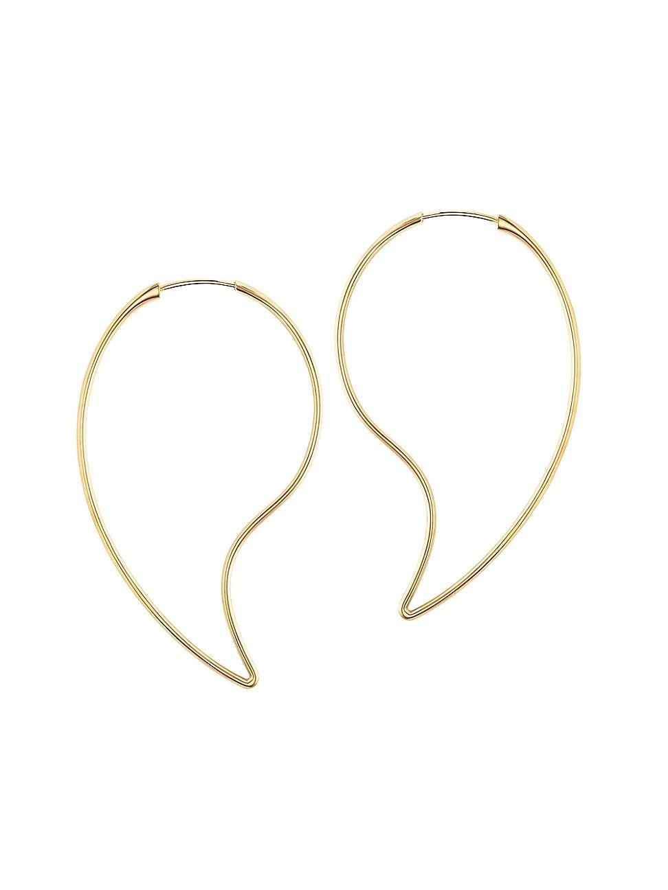 Womens Ptale 18K Yellow Gold Large Hoop Earrings Product Image