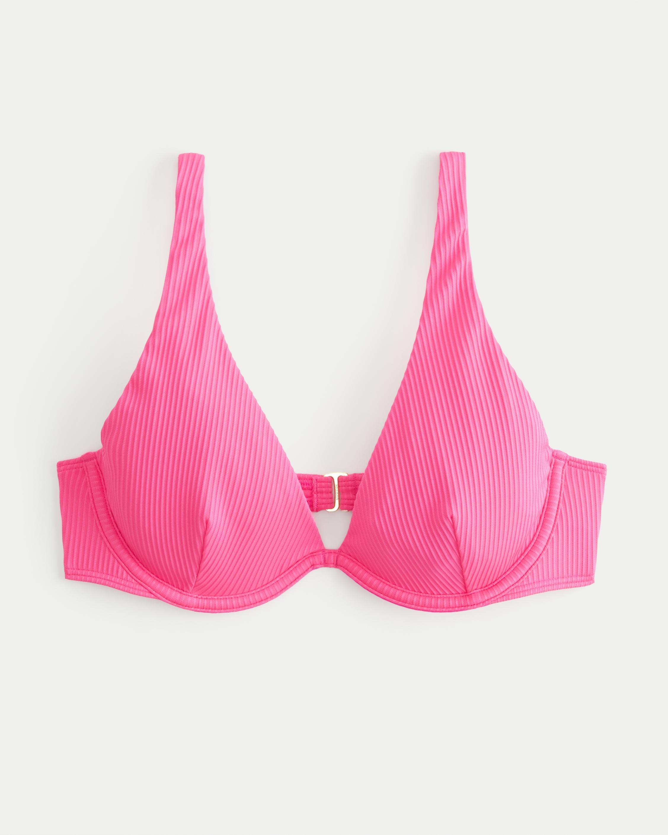 High Apex Ribbed Underwire Bikini Top Product Image