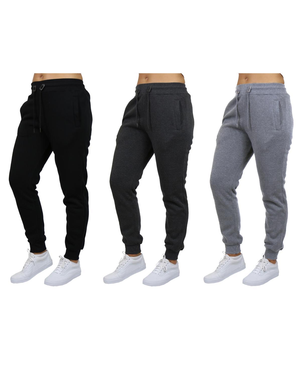 Galaxy By Harvic Womens Loose-Fit Fleece Jogger Sweatpants-3 Pack Product Image