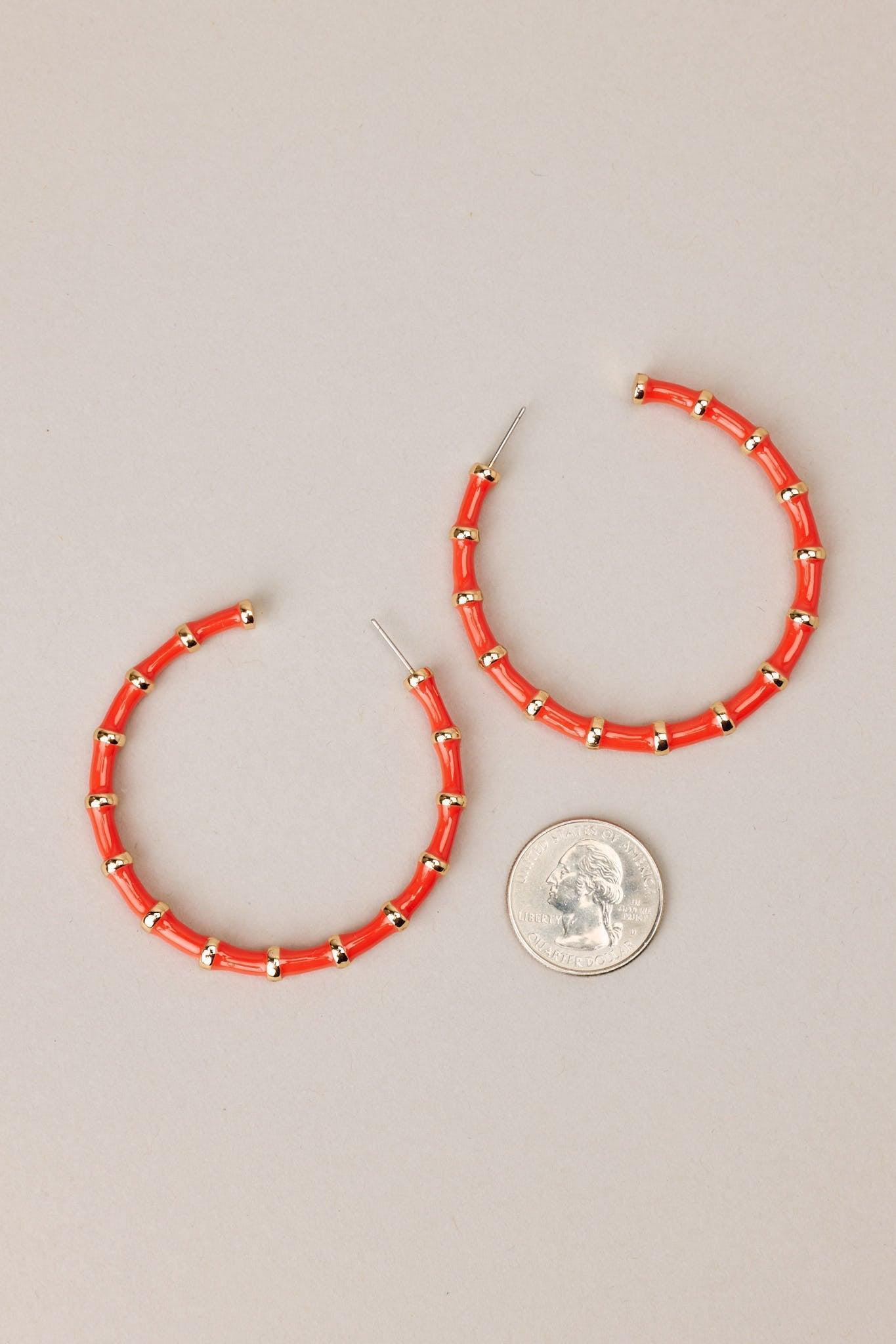 Everyday Love Red Hoop Earrings Product Image