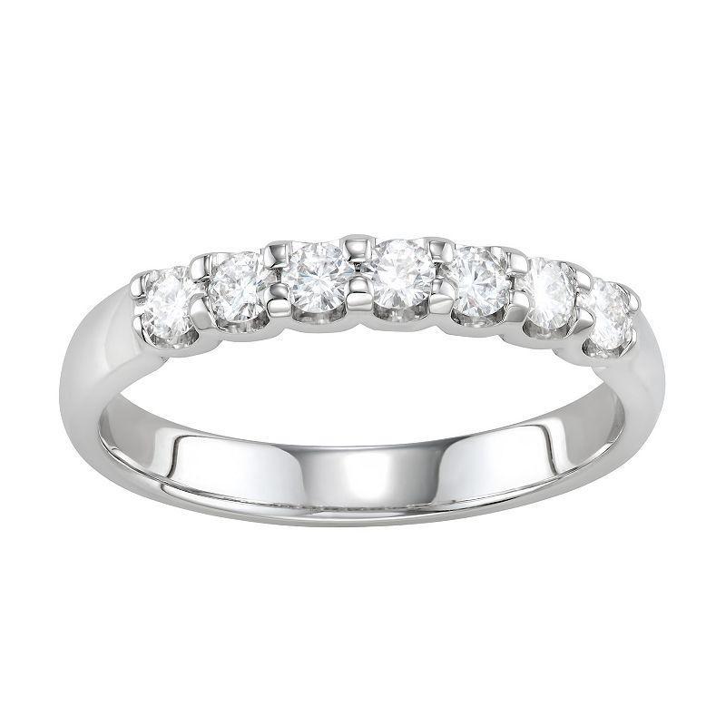 Moissanite Anniversary Band 3/8 ct. t.w. Diamond Equivalent in 14k White Gold Product Image