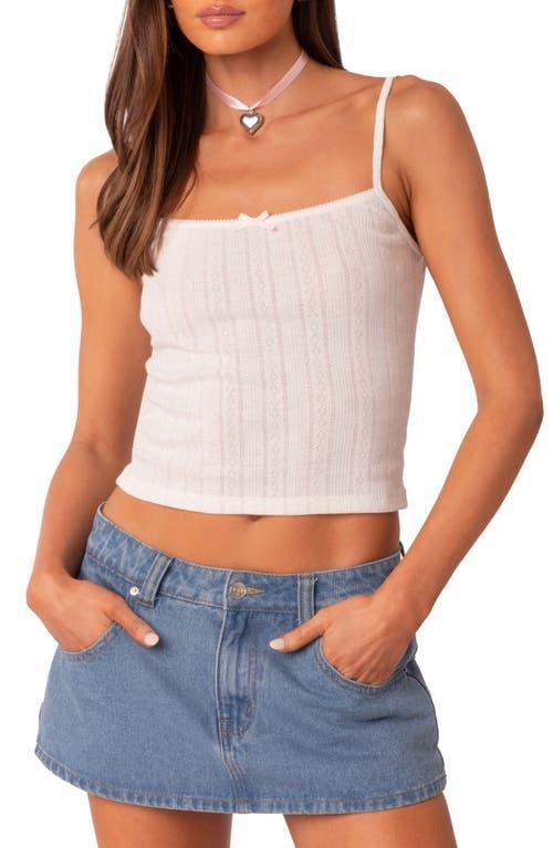 Womens Pointelle Tank Top Product Image