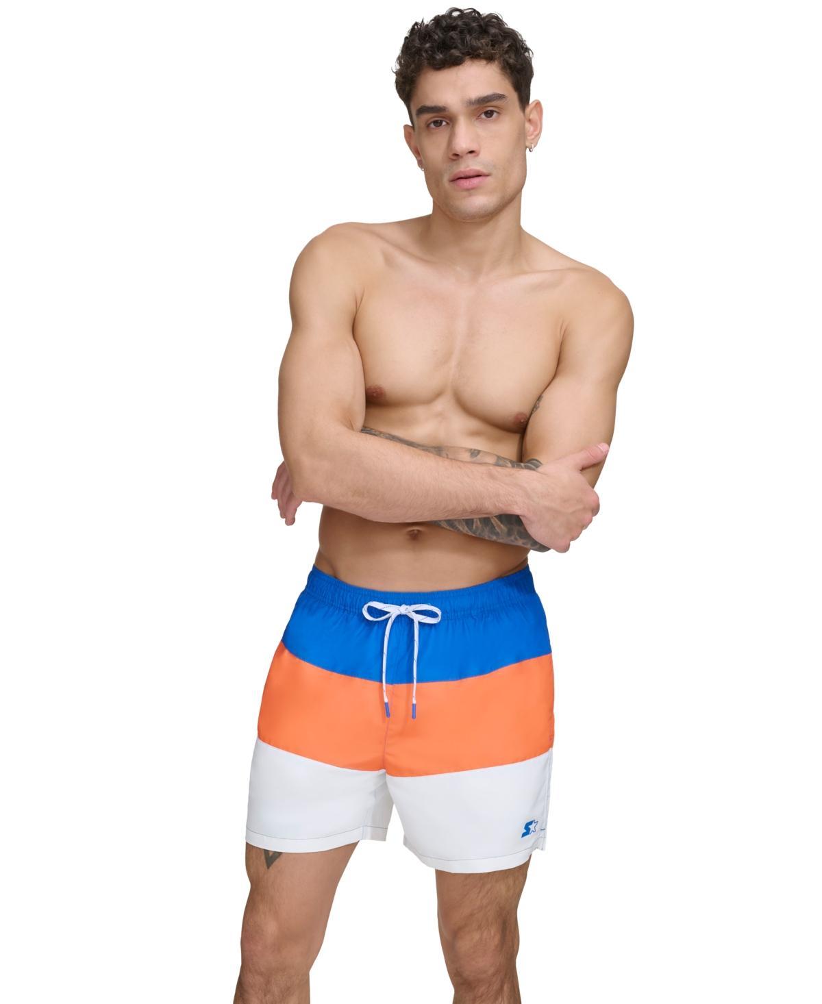 Starter Mens Modern Euro Colorblocked 5 Volley Shorts Product Image