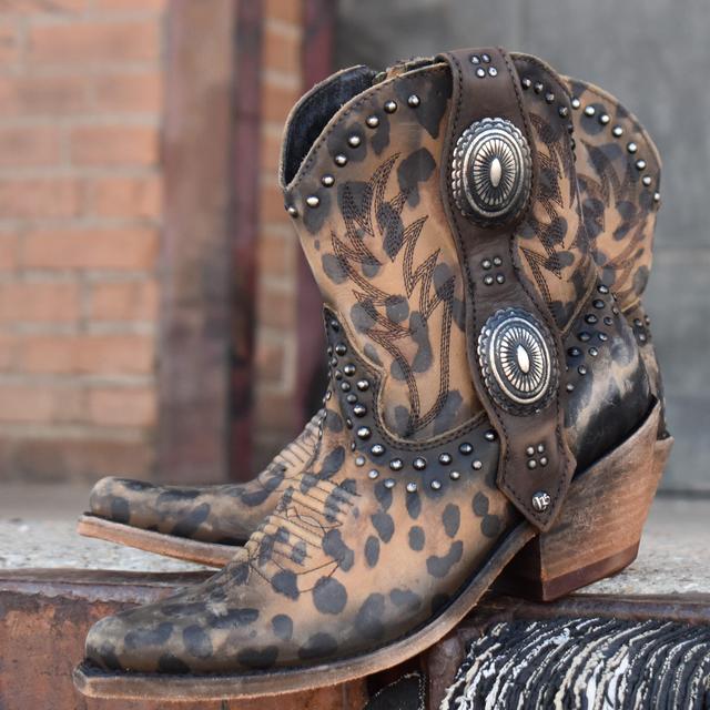 Buckled In Leopard Leather Bootie* Product Image