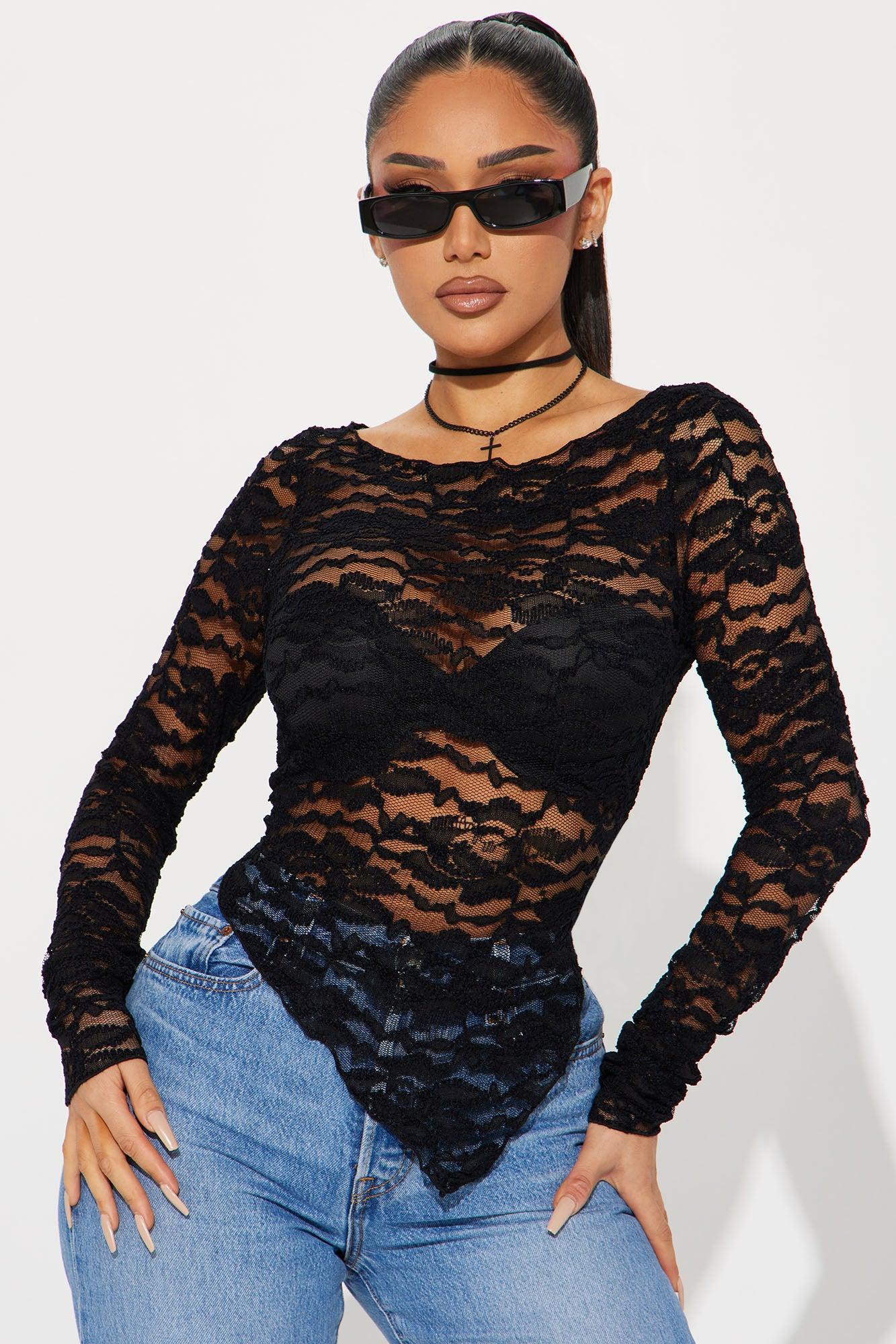 Into You Lace Top - Black Product Image