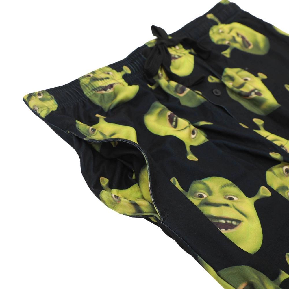 Men's Shrek Woven Knit Pajama Pants - Black M Product Image