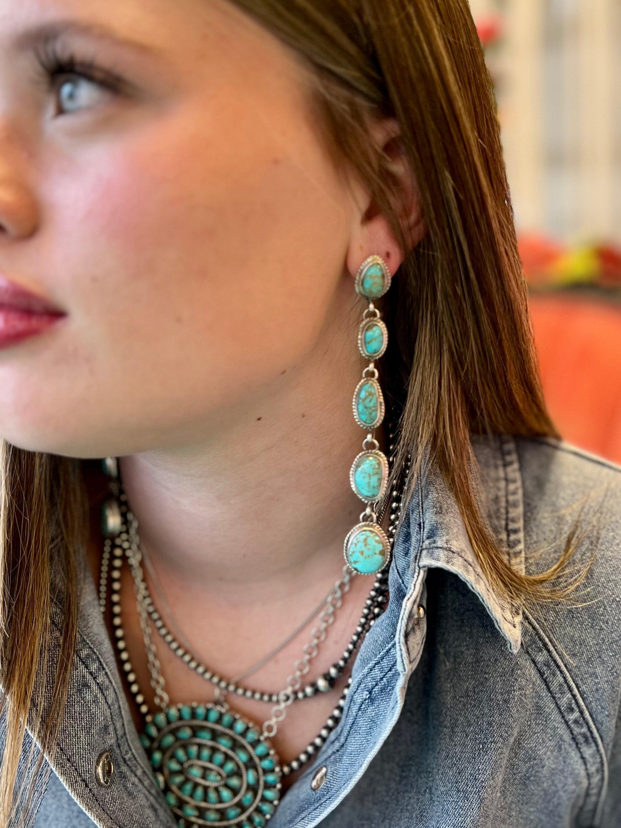 Cinco Turquoise Drop Earrings Product Image