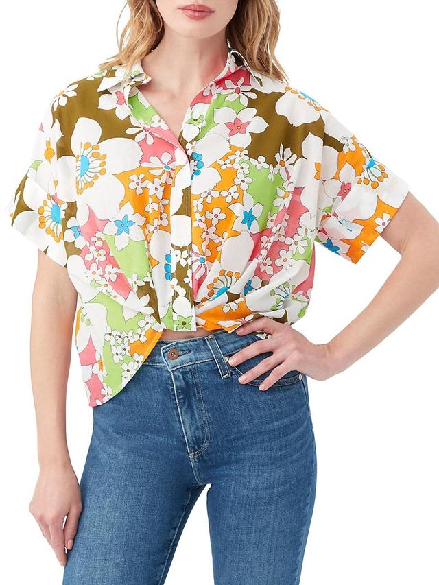 Womens Coty Floral Cotton Tucked Shirt Product Image